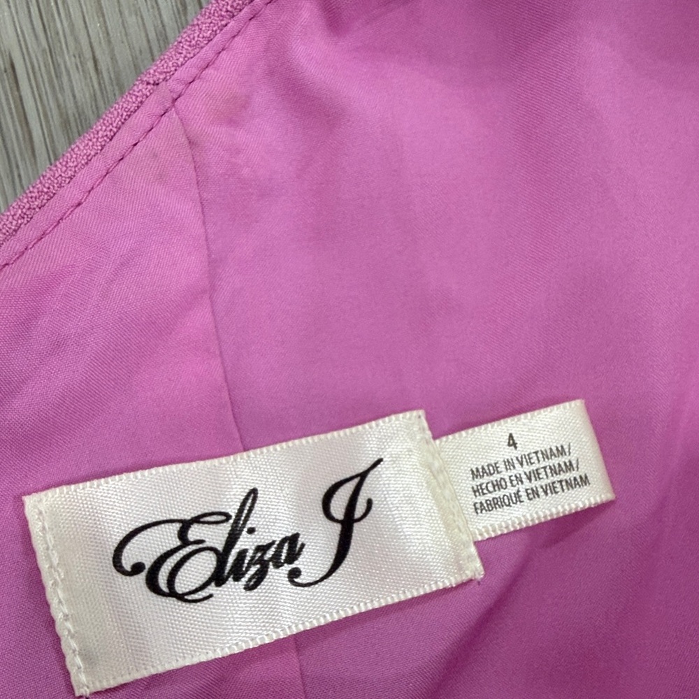 Eliza J One-Shoulder Ruffle Dress in Bright Pink - Picture 2 of 3